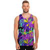 Hippie Psychedelic Mushroom Men's Tank Tops-grizzshop