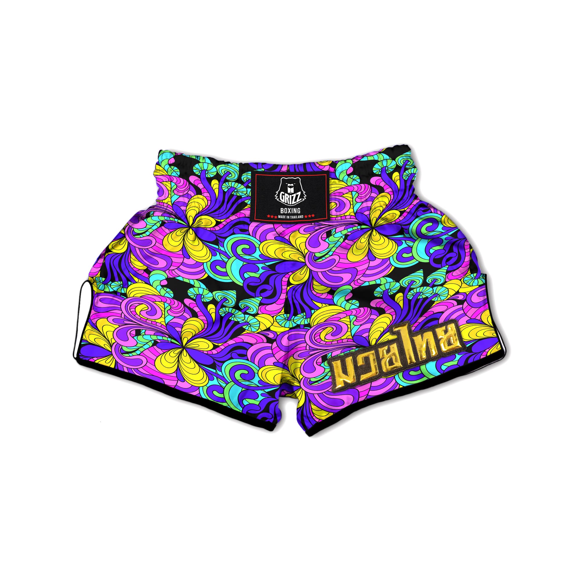 Hippie Psychedelic Mushroom Muay Thai Boxing Shorts-grizzshop