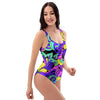 Hippie Psychedelic Mushroom One Piece Swimsuite-grizzshop