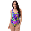 Hippie Psychedelic Mushroom One Piece Swimsuite-grizzshop