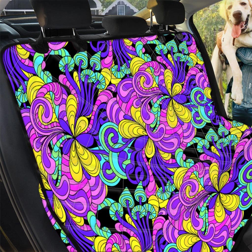 Hippie Psychedelic Mushroom Pet Car Seat Cover-grizzshop