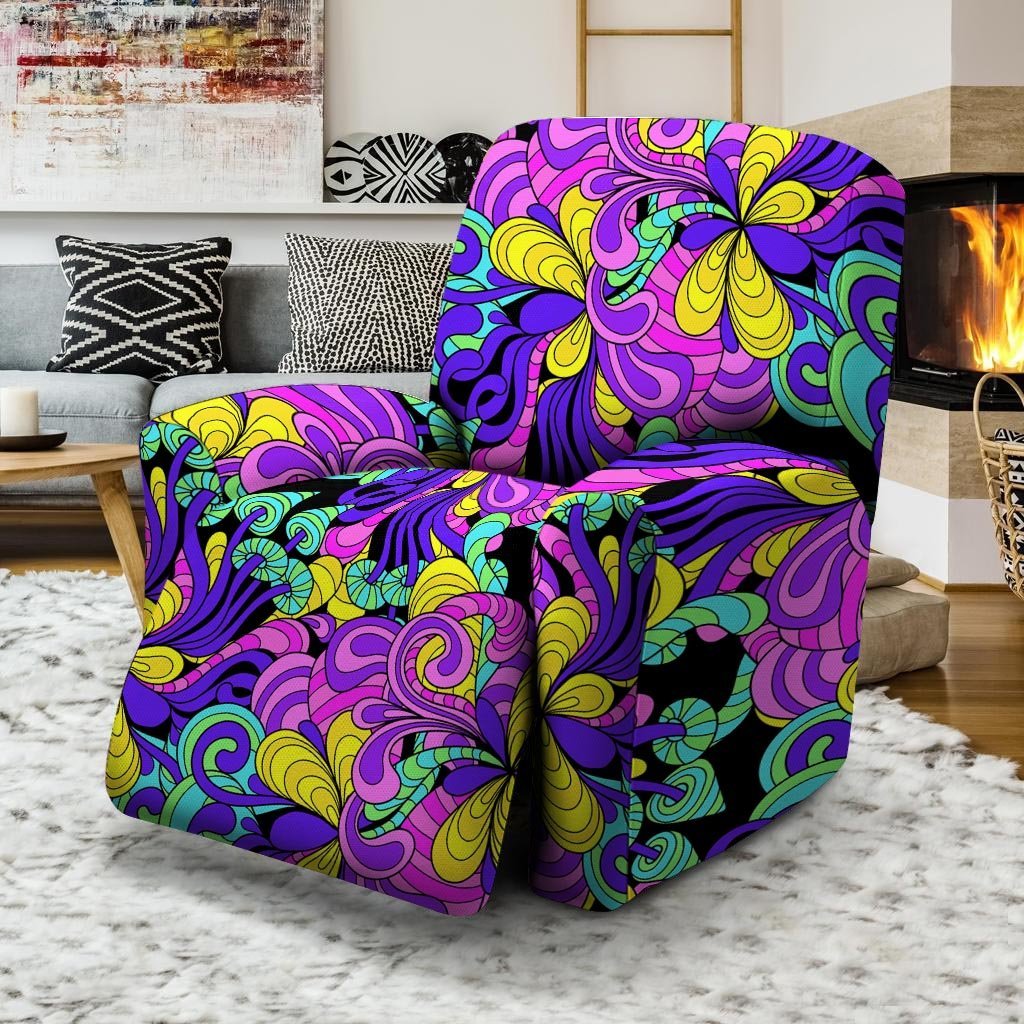 Hippie Psychedelic Mushroom Recliner Cover-grizzshop