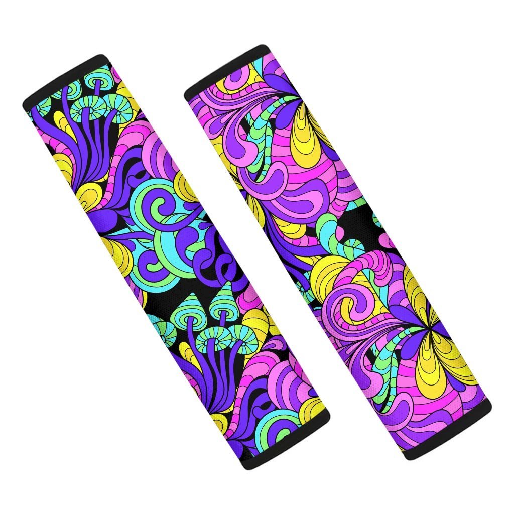 Hippie Psychedelic Mushroom Seat Belt Cover-grizzshop