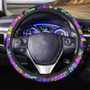 Hippie Psychedelic Mushroom Steering Wheel Cover-grizzshop