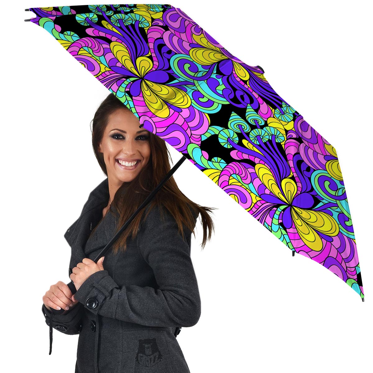 Hippie Psychedelic Mushroom Umbrella-grizzshop