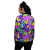 Hippie Psychedelic Mushroom Women's Bomber Jacket-grizzshop