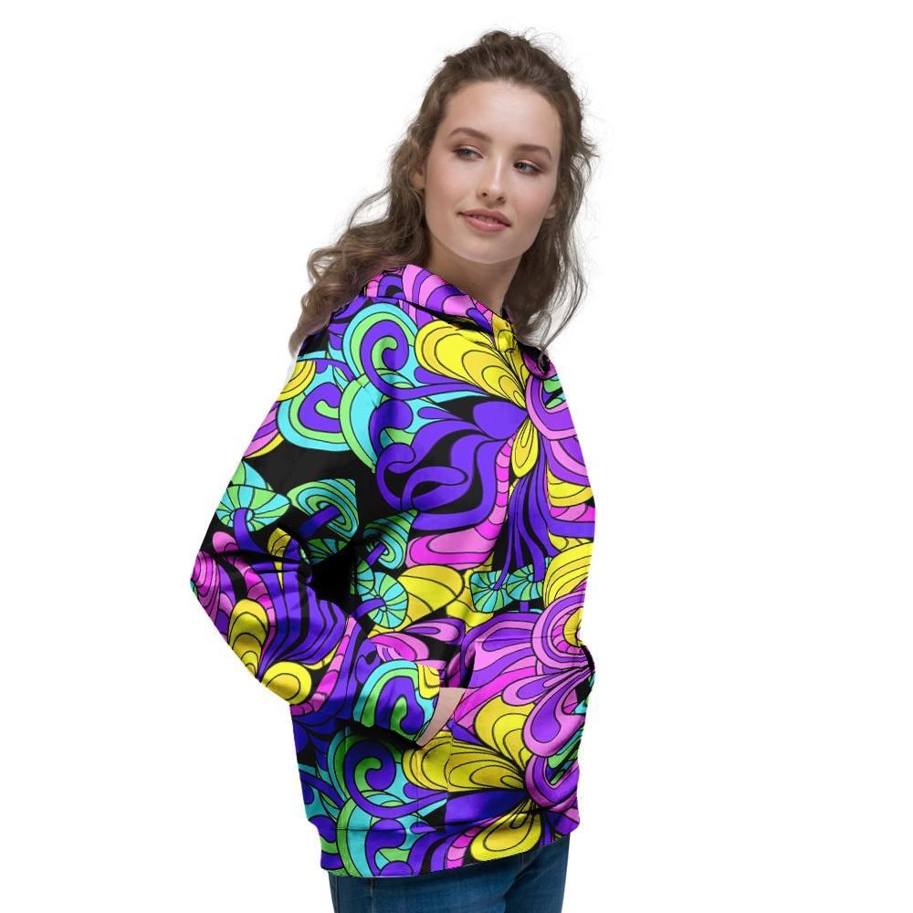 Hippie Psychedelic Mushroom Women's Hoodie-grizzshop