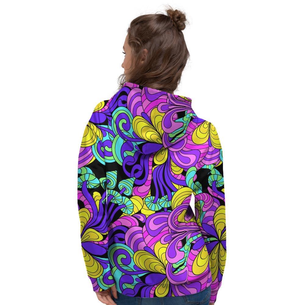 Hippie Psychedelic Mushroom Women's Hoodie-grizzshop