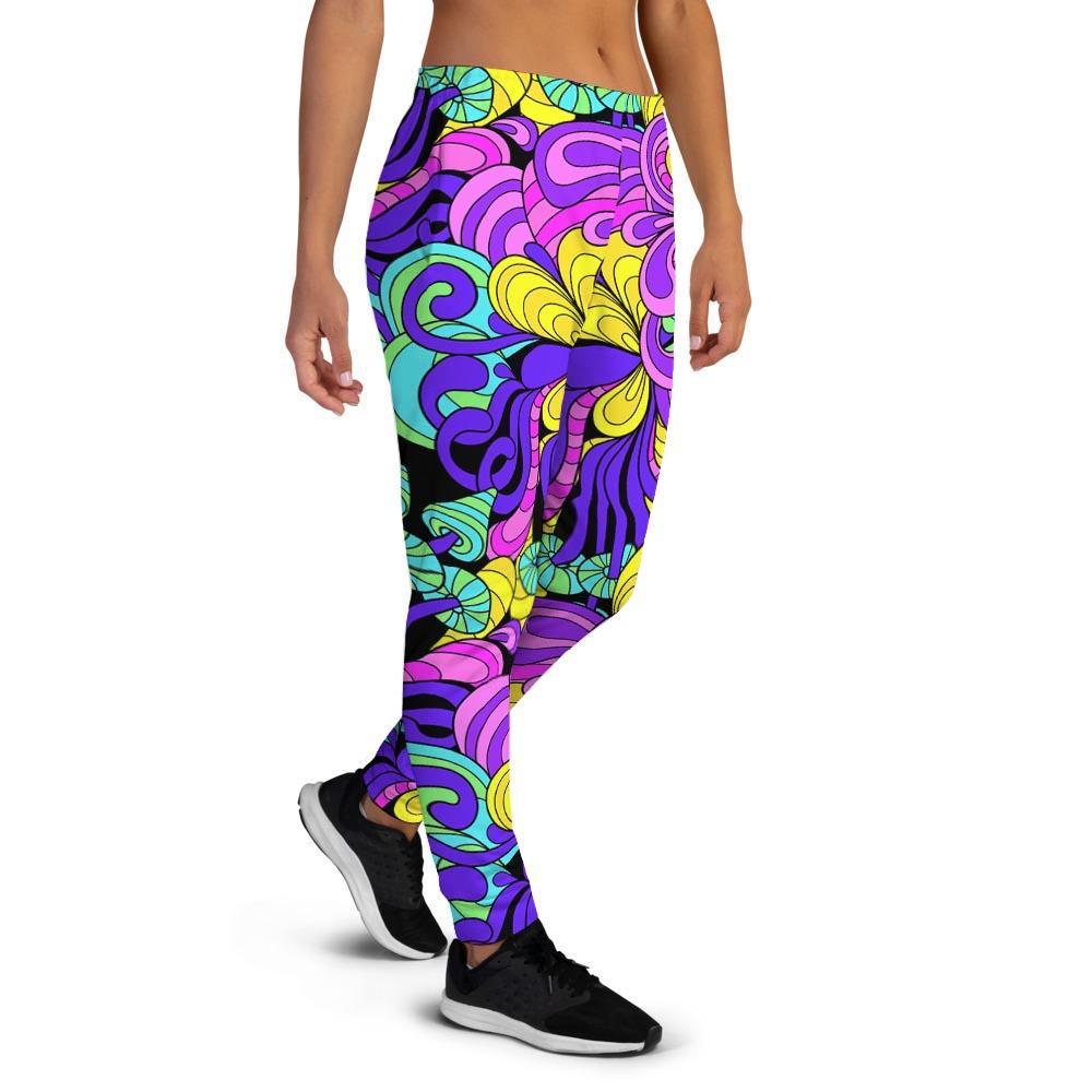 Hippie Psychedelic Mushroom Women's Joggers-grizzshop