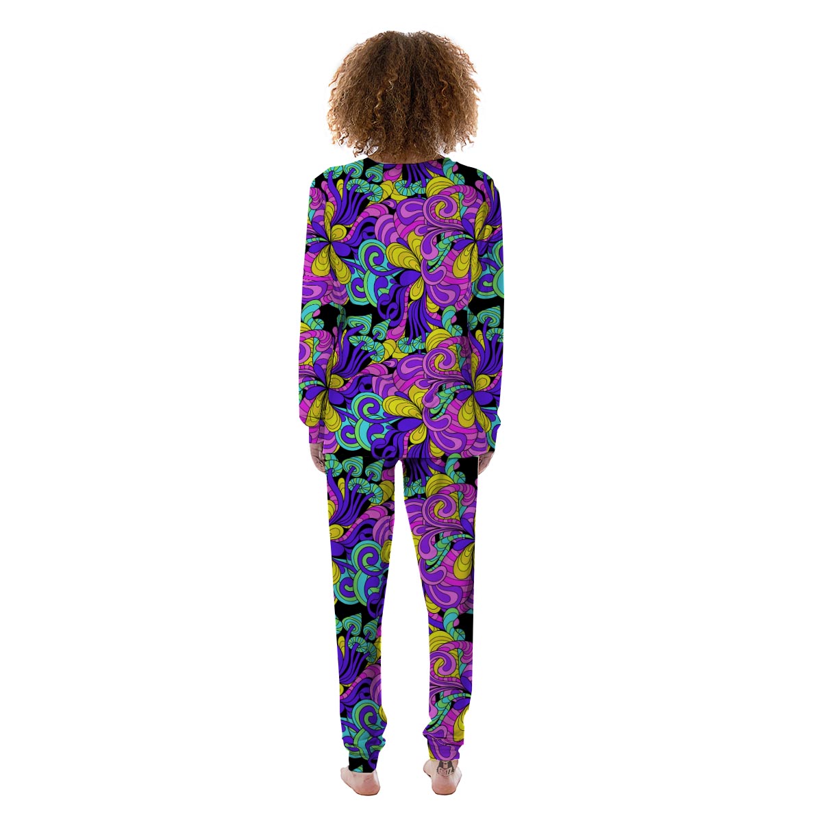 Hippie Psychedelic Mushroom Women's Pajamas-grizzshop