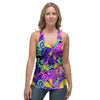 Hippie Psychedelic Mushroom Women's Racerback Tank Top-grizzshop