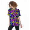 Hippie Psychedelic Mushroom Women's Short Sleeve Shirts-grizzshop