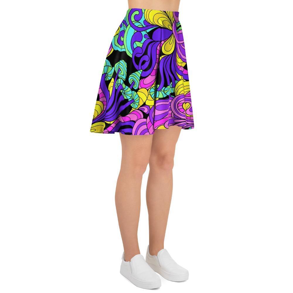 Hippie Psychedelic Mushroom Women's Skirt-grizzshop