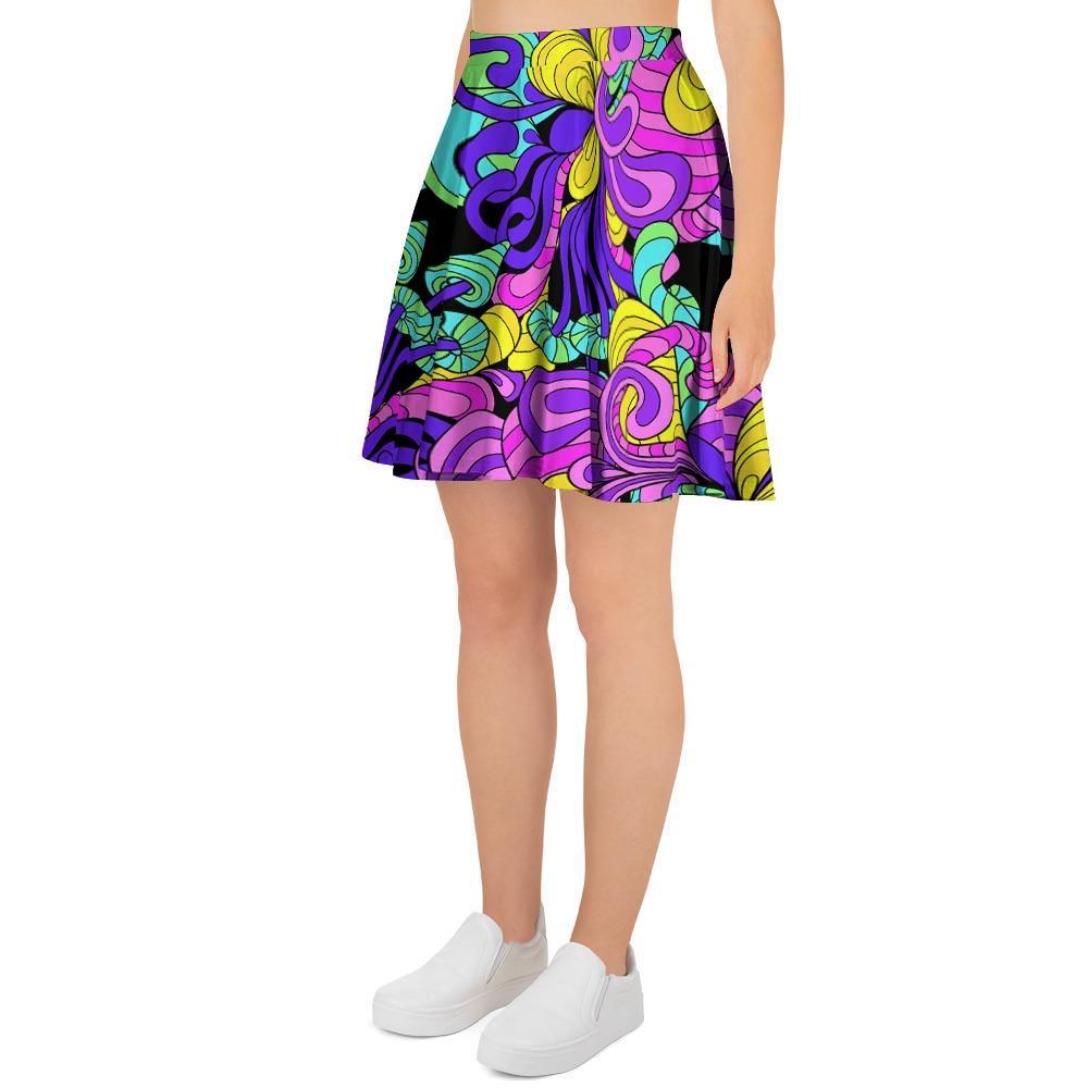 Hippie Psychedelic Mushroom Women's Skirt-grizzshop