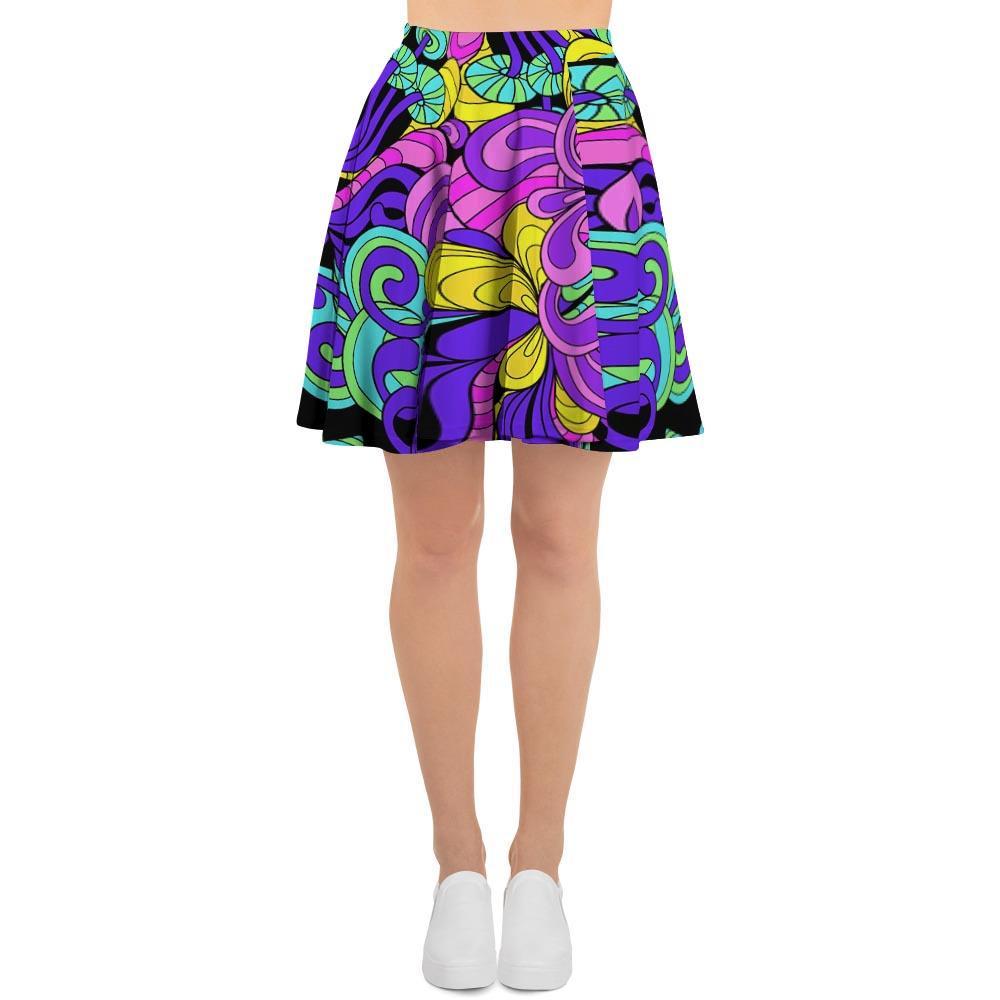 Hippie Psychedelic Mushroom Women's Skirt-grizzshop