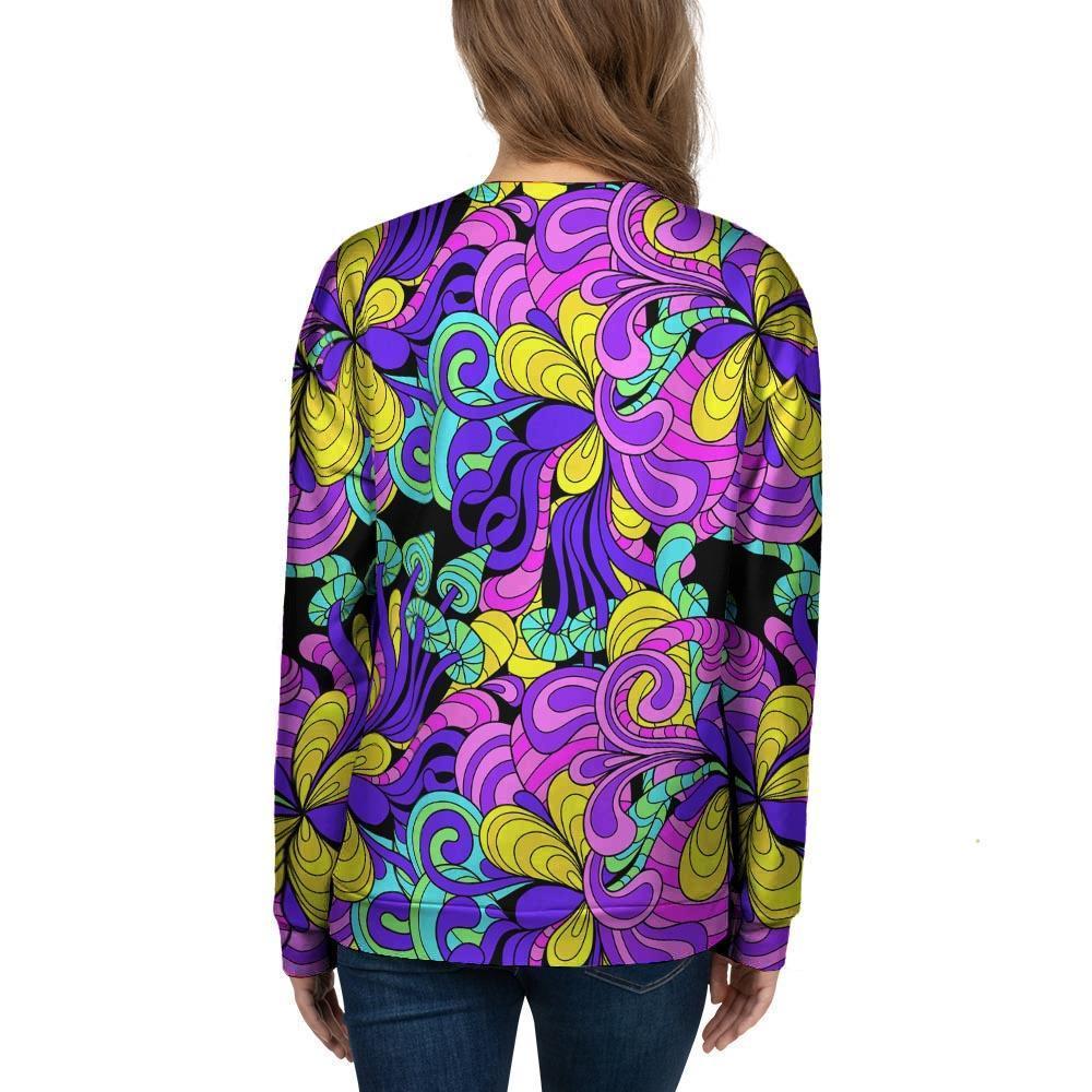 Hippie Psychedelic Mushroom Women's Sweatshirt-grizzshop