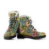 Hippie Psychedelic Van Peace Sign Pattern Print Comfy Winter Boots-grizzshop