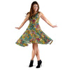 Hippie Psychedelic Van Peace Sign Pattern Print Dress-grizzshop