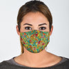 Hippie Psychedelic Van Peace Sign Pattern Print Face Mask-grizzshop