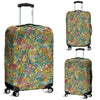 Hippie Psychedelic Van Peace Sign Pattern Print Luggage Cover Protector-grizzshop