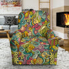 Hippie Psychedelic Van Peace Sign Pattern Print Recliner Cover-grizzshop