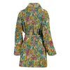 Hippie Psychedelic Van Peace Sign Pattern Print Women Long Robe-grizzshop