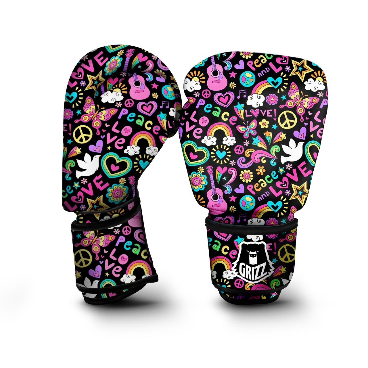 Hippie Retro Boxing Gloves-grizzshop