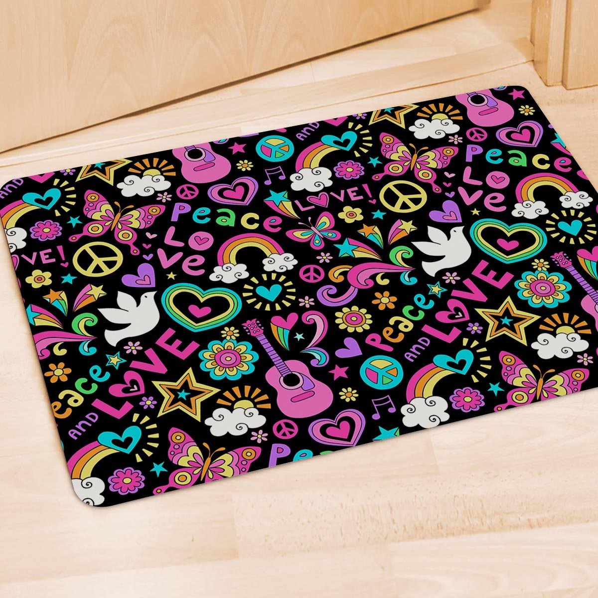 Hippie Retro Door Mat-grizzshop