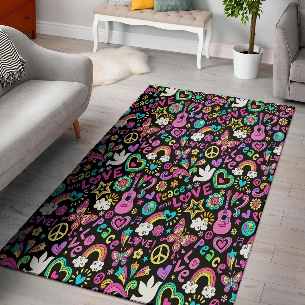 Hippie Retro Floor Mat-grizzshop