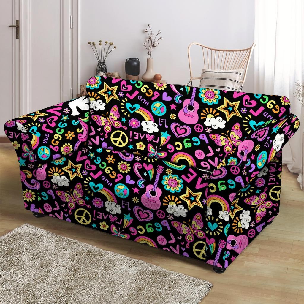 Hippie Retro Loveseat Cover-grizzshop