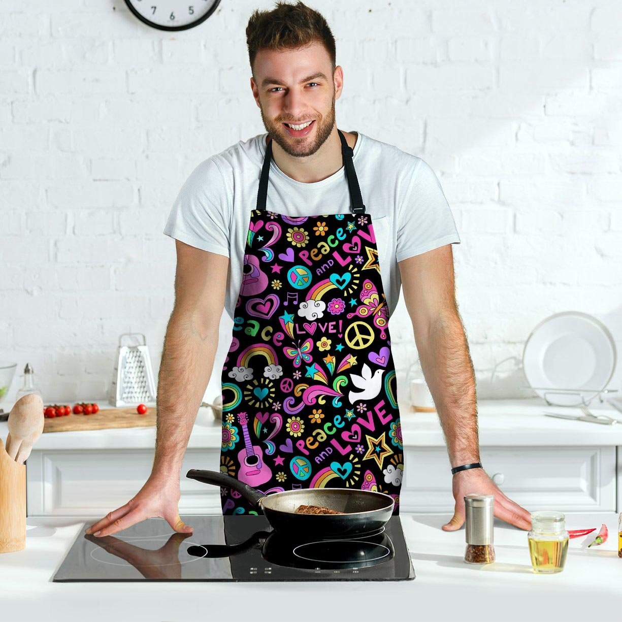 Hippie Retro Men's Apron-grizzshop