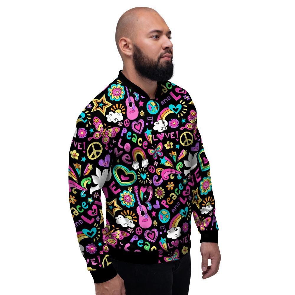 Hippie Retro Men's Bomber Jacket-grizzshop