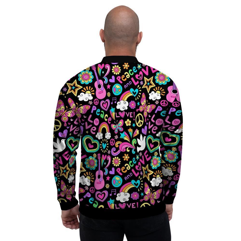 Hippie Retro Men's Bomber Jacket-grizzshop