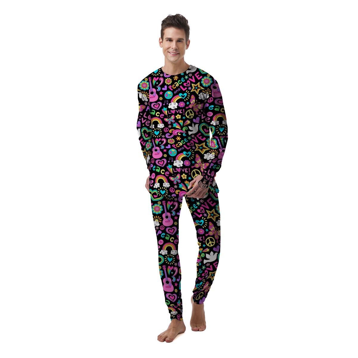 Hippie Retro Men's Pajamas-grizzshop