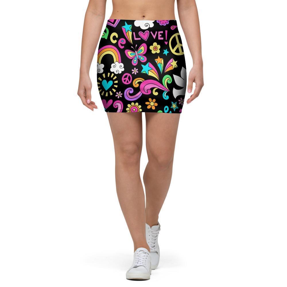 Hippie Retro Mini Skirt-grizzshop