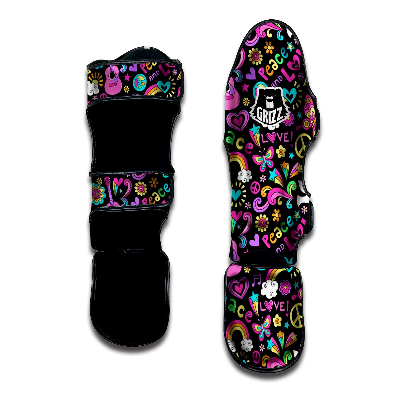 Hippie Retro Muay Thai Shin Guard-grizzshop