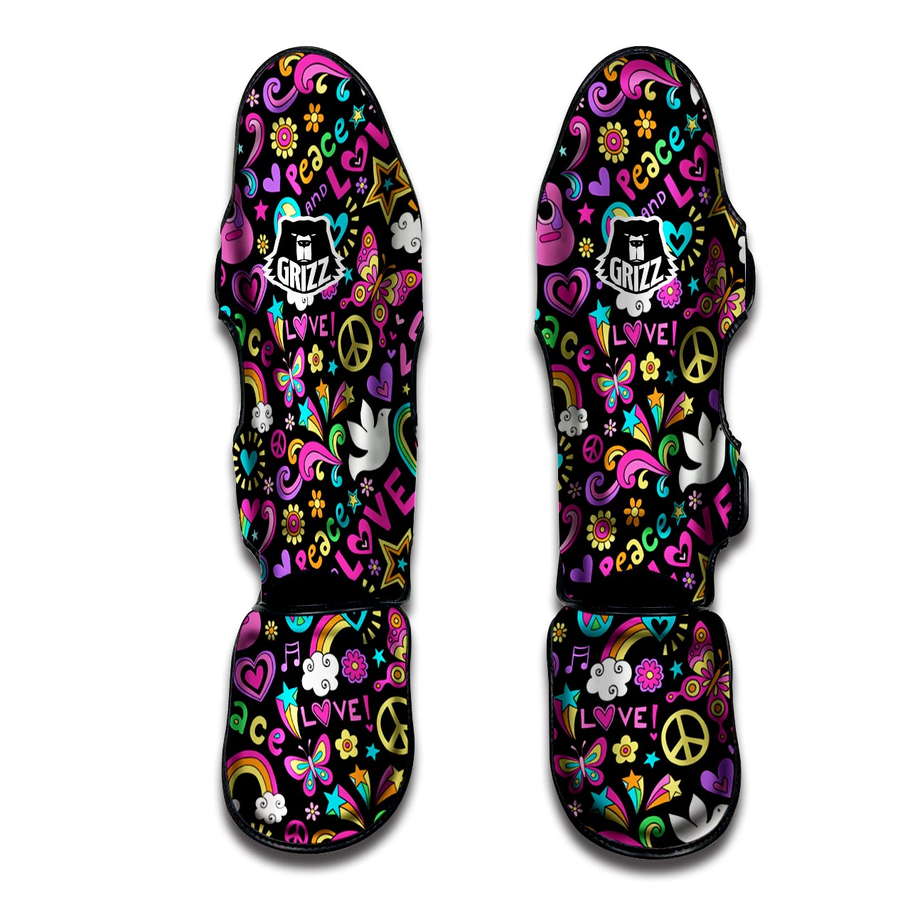 Hippie Retro Muay Thai Shin Guard-grizzshop