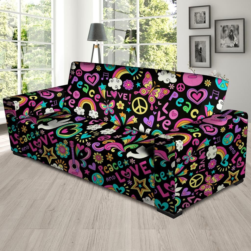 Hippie Retro Sofa Cover-grizzshop