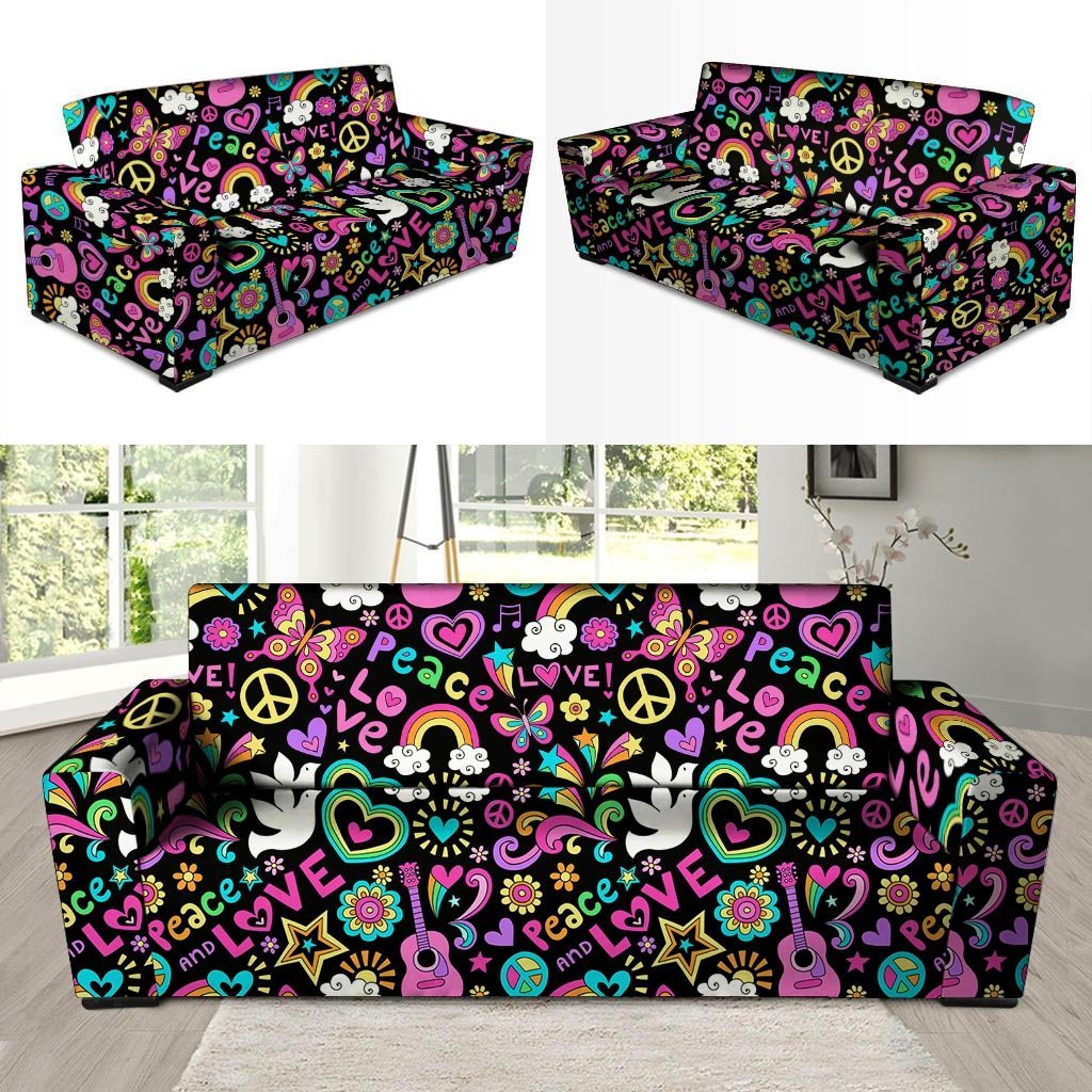 Hippie Retro Sofa Cover-grizzshop