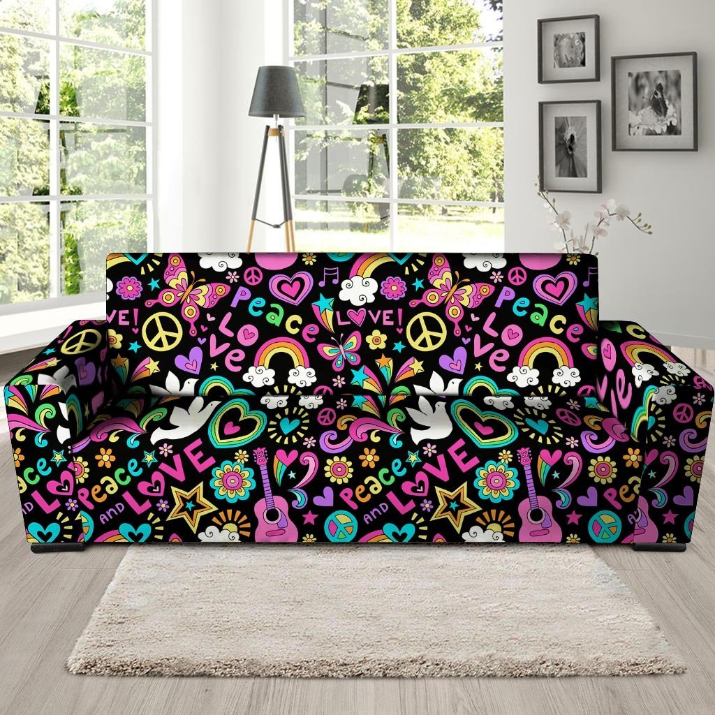 Hippie Retro Sofa Cover-grizzshop