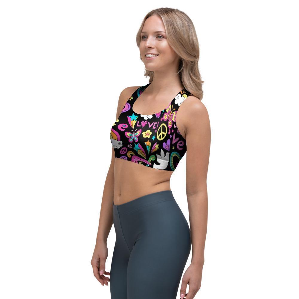 Hippie Retro Sports Bra-grizzshop