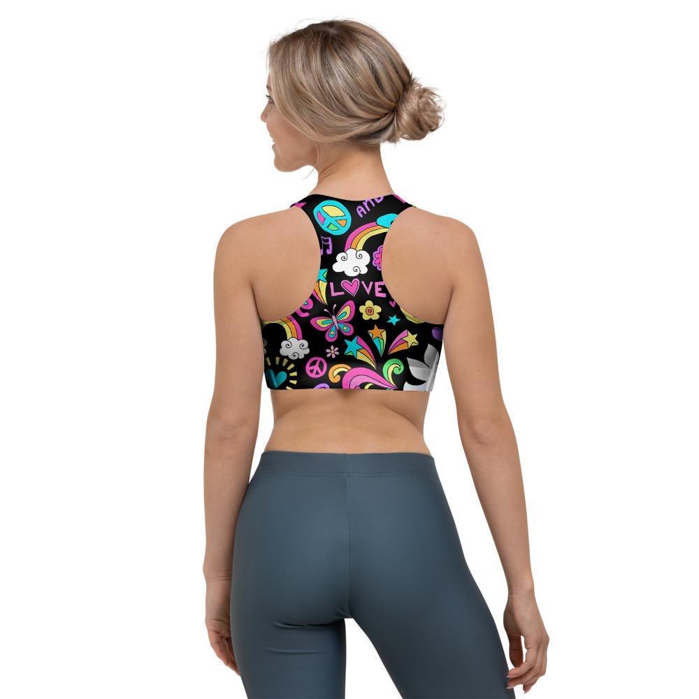 Hippie Retro Sports Bra-grizzshop