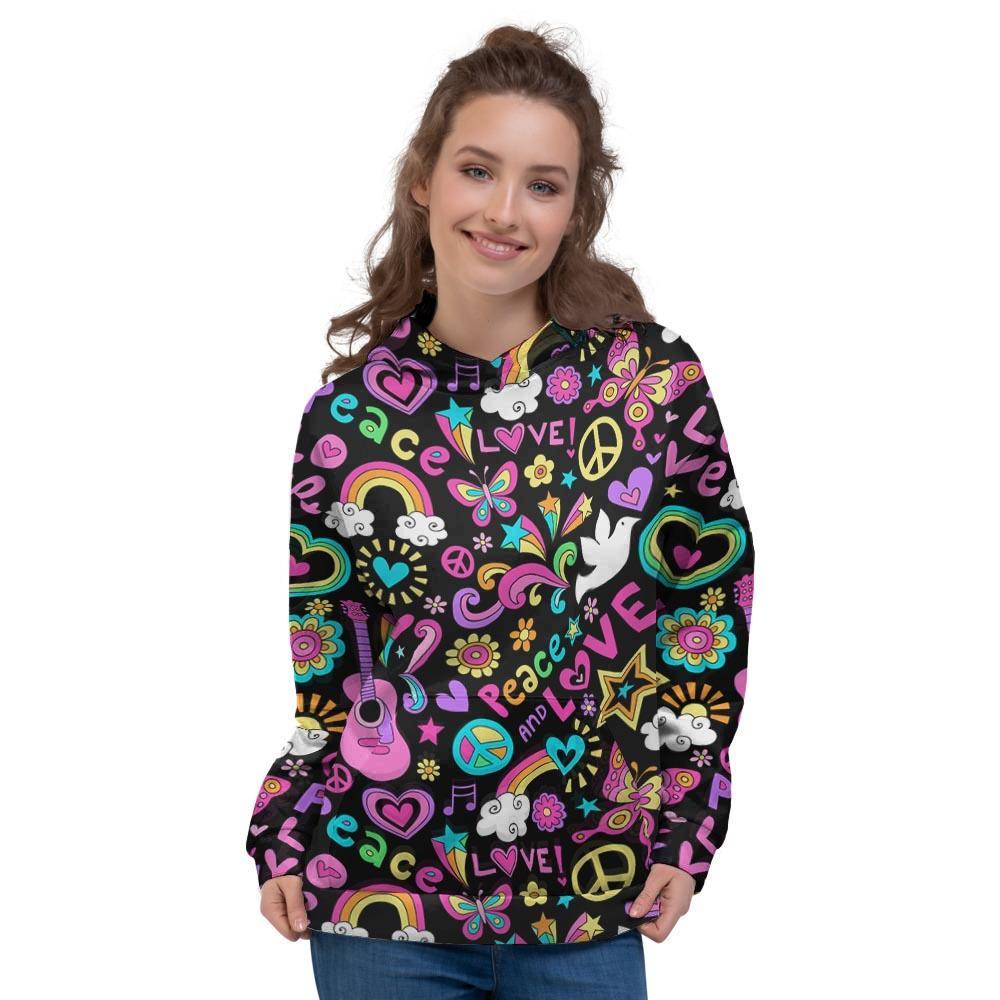 Hippie Retro Women's Hoodie-grizzshop