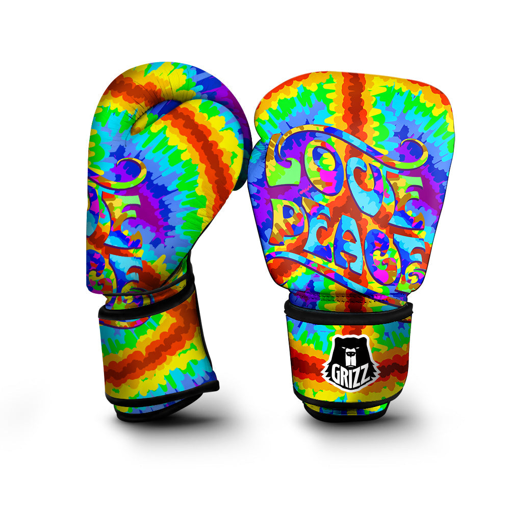 Hippie Symbol Colorful Abstract Print Boxing Gloves-grizzshop