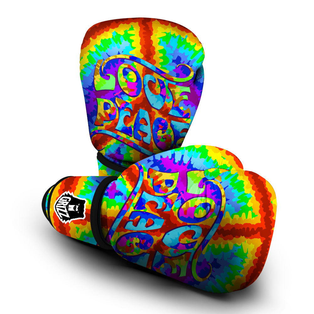 Hippie Symbol Colorful Abstract Print Boxing Gloves-grizzshop