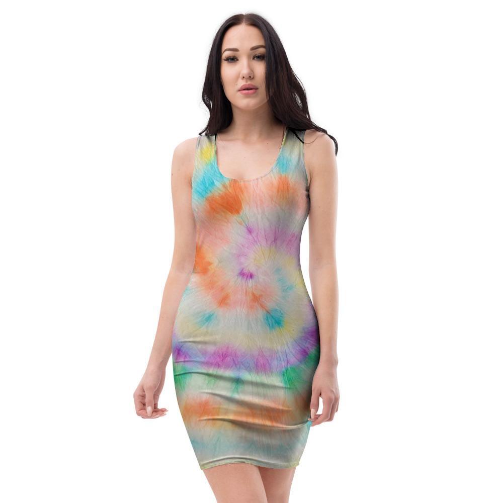 Hippie Tie Dye Bodycon Dress-grizzshop