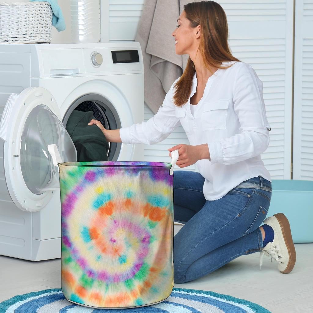 Hippie Tie Dye Laundry Basket-grizzshop