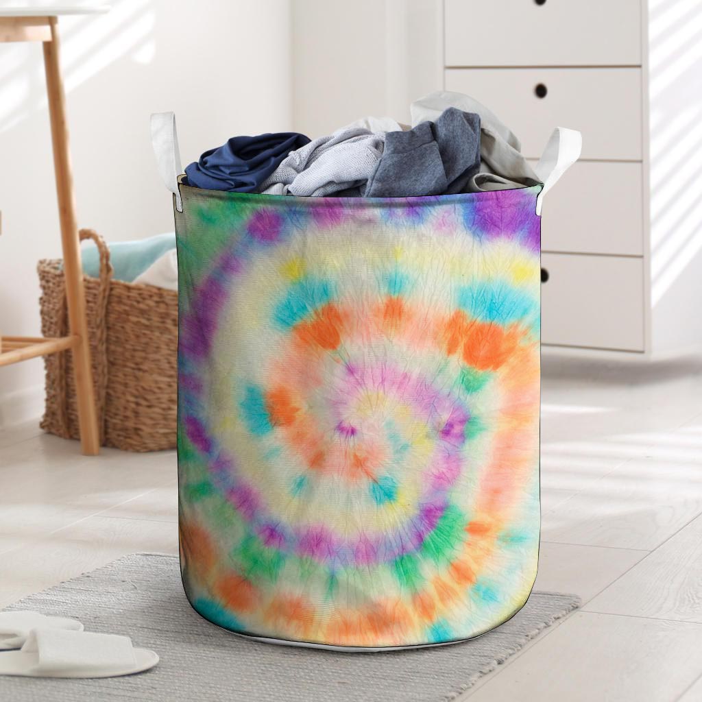 Hippie Tie Dye Laundry Basket-grizzshop