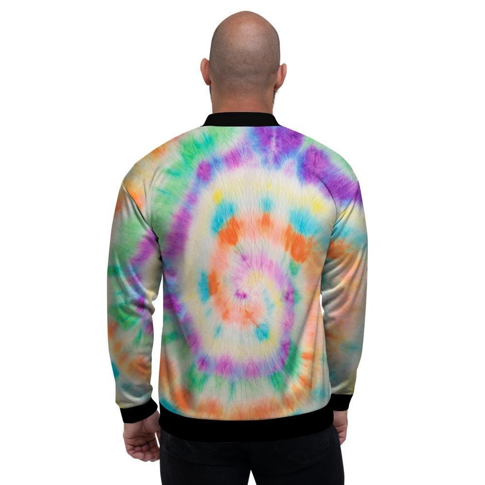 Hippie Tie Dye Men's Bomber Jacket-grizzshop