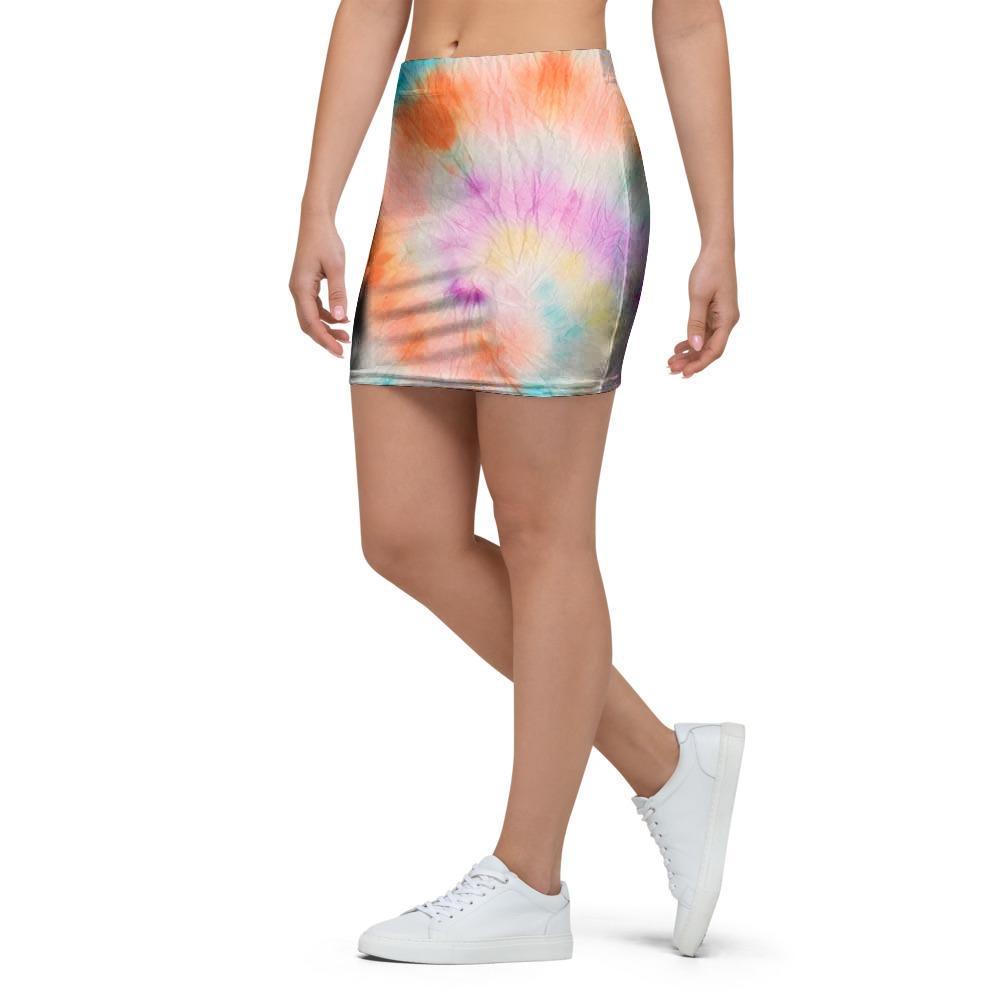 Hippie Tie Dye Mini Skirt-grizzshop